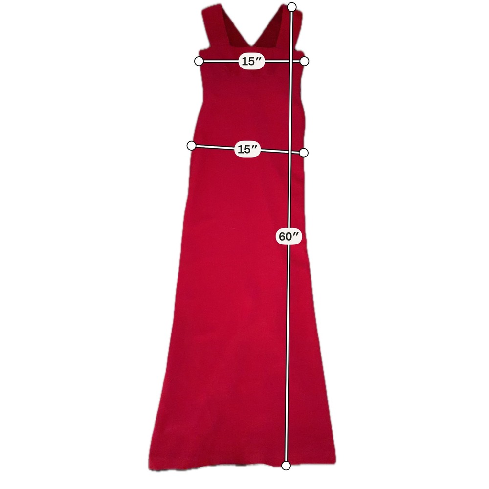 BCBGMAXAZRIA Agata Red Square Neck V-Back Maxi Gown Dress Size 4 NEW S2 - Picture 8 of 12